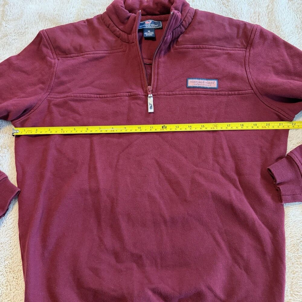 Vineyard Vines Men's Shep Shirt 1/4 Quarter Zip Pullover Maroon Size XS - Picture 6 of 9